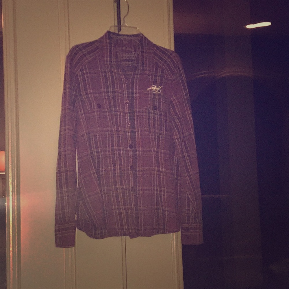 Purple two pocketed flannel!